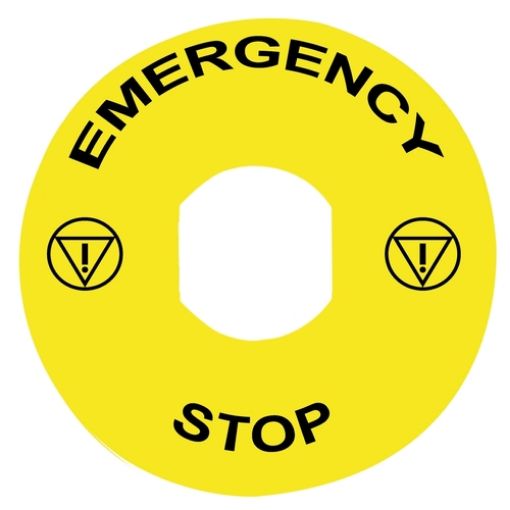 Εικόνα της ZBY8330 Πινακίδα Φ90mm για Μανιτάρι "EMERGENCY STOP"