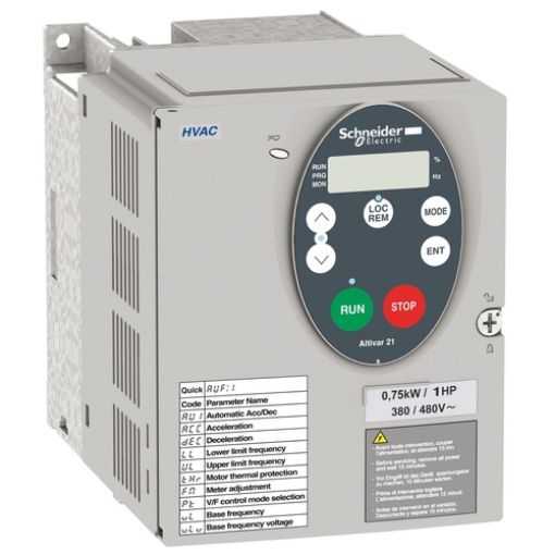 Εικόνα της ATV21HU15N4 Ρυθμιστής Στροφών 1,5kW 2HP 480V 3PH EMC IP20 Altivar ATV21