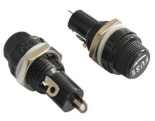 Εικόνα της Ασφαλειοθήκη Βιδωτή 5.2x20mm 10A, Φ13mm, S1056 SXG Μαύρη