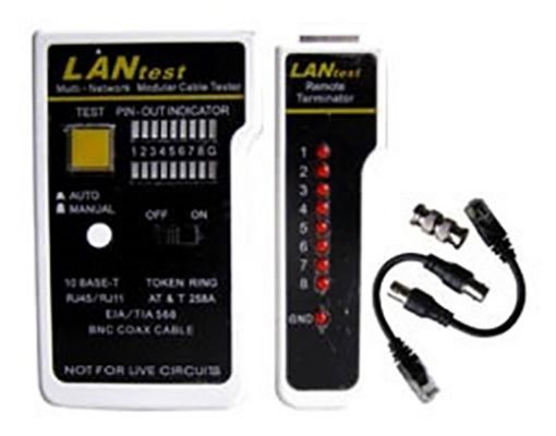 Εικόνα της Tester δομημένης καλωδίωσης (UTP, FTP, Coaxial) Διπλού Display 12-25-055 COMP