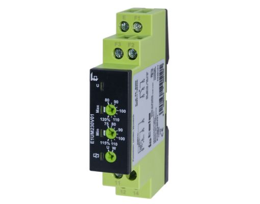 Picture of E1UM230V01 Επιτηρητής Τάσης Ράγας 1Φ 24DC/24AC/230AC TELE HAASE