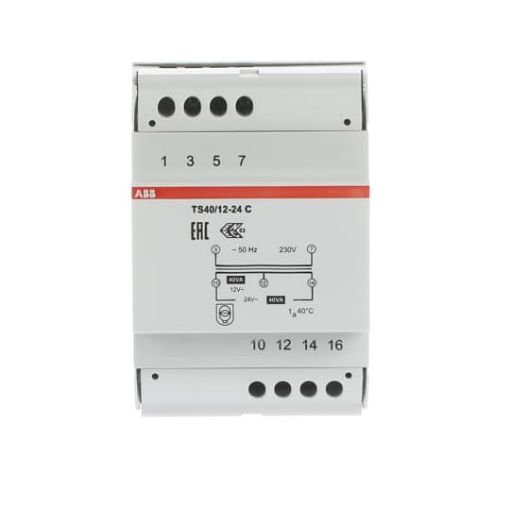 Picture of TS40/12-24C Μετασχηματιστής Ράγας 230V/12-24V 40VA