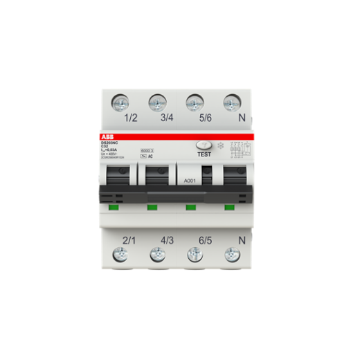 Picture of DS203NC C32 AC30 Ρελέ Διαρροής με Ασφάλεια 3P+N C32A 30mA Τύπου AC 6kA