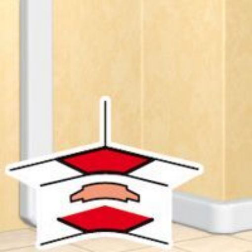 Εικόνα της Εσωτερική Γωνία Ρυθμιζόμενη 80-100° για Κανάλια 2 Τμημάτων 150/195x65mm 010607