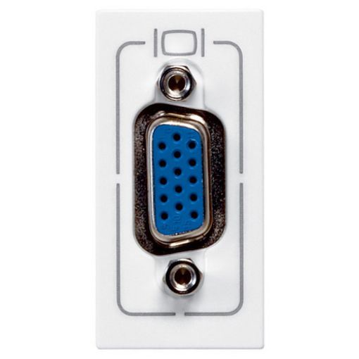 Εικόνα της Πρίζα HD 15 Προκαλωδιωμένη Λευκή 1 Στοιχείου Mosaic 078777