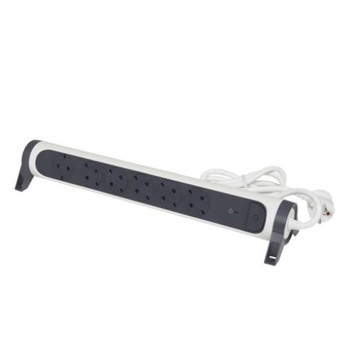 Εικόνα της Πολύπριζο 6 Σούκο με Προστατευτικό Υπέρτασης 1.5m 3G1.5mm² Λευκό/Μαύρο 694509