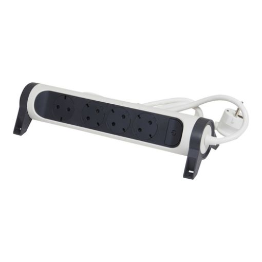 Εικόνα της Πολύπριζο 4 Σούκο 1.5m 3G1.5mm² Λευκό/Μαύρο 694529