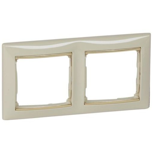Εικόνα της Πλαίσιο 2 Θέσεων Κρεμ/Χρυσό Valena 774152