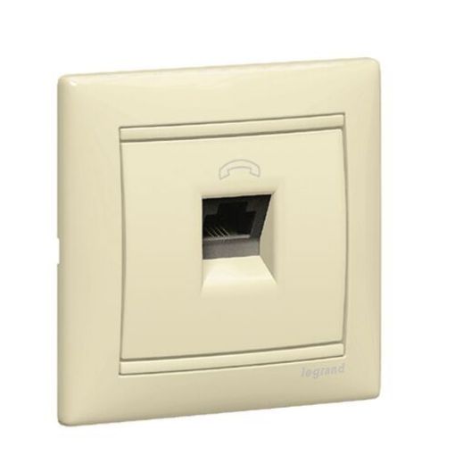 Εικόνα της Πρίζα Τηλεφώνου RJ11 1 Έξοδος Κρεμ Valena 774338