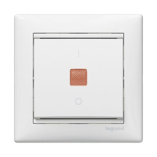 Εικόνα της Διακόπτης Απλός Φωτιζόμενος Λευκός Valena 774410