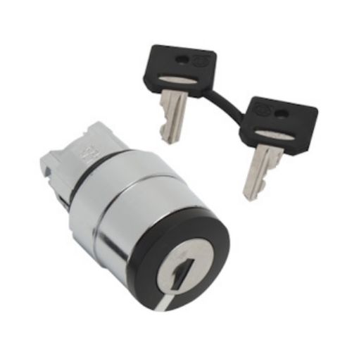 Εικόνα της ZB4BG220 Κεφαλή Διακόπτη 0-1 με Κλειδί 3131A (Βγαίνει Στο 0)