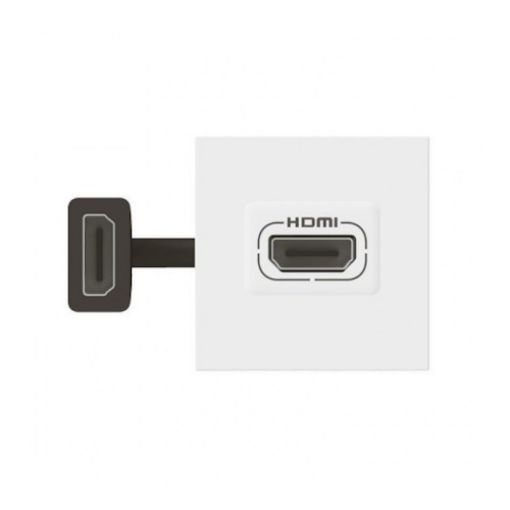 Εικόνα της Πρίζα HDMI Προκαλωδιωμένη 2 Στοιχείων Λευκή Mosaic 078979L