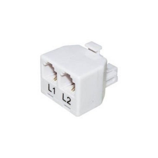 Picture of Adaptor Διαχωριστής 6P4C L1-L2 1 Αρσενικό / 2 Θηλυκά Blister