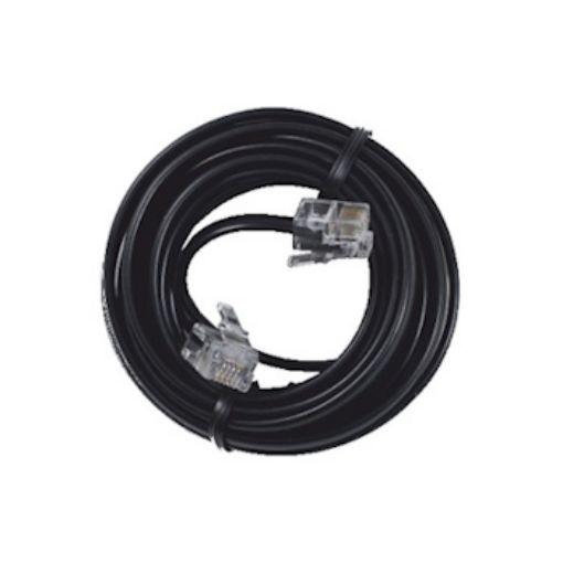 Εικόνα της Καλώδιο Συνδέσεως Τηλεφώνου με Κλιπς RJ11 (6P4C) 3m Μαύρο Blister