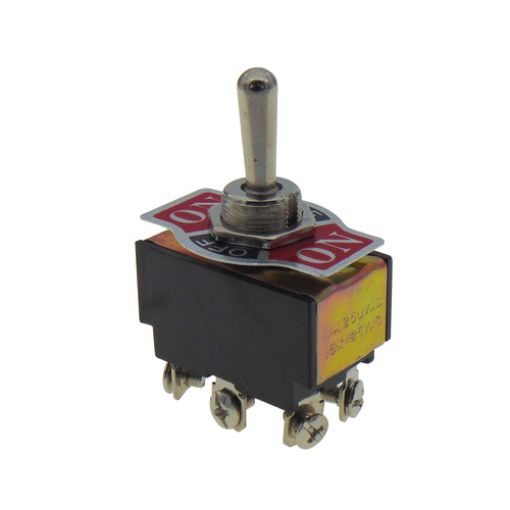 Εικόνα της Διακόπτης με Λεβιέ (Toggle) (ON)-OFF-(ON) 2P 10A/250V KN3C-223A-A3