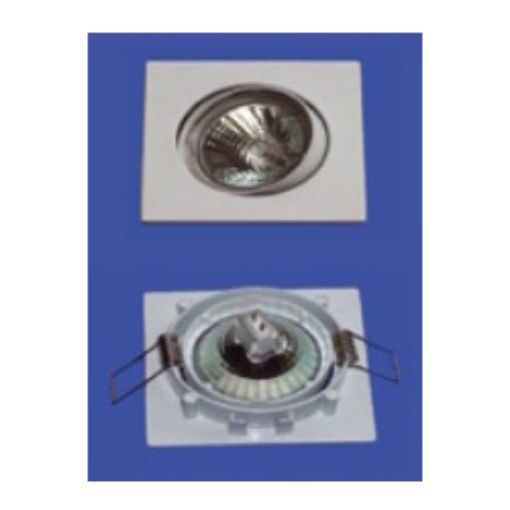 Εικόνα της Σποτ Χωνευτό MR16 Κινητό Τετράγωνο 80x80mm Χρυσό Γυαλιστερό 11360003