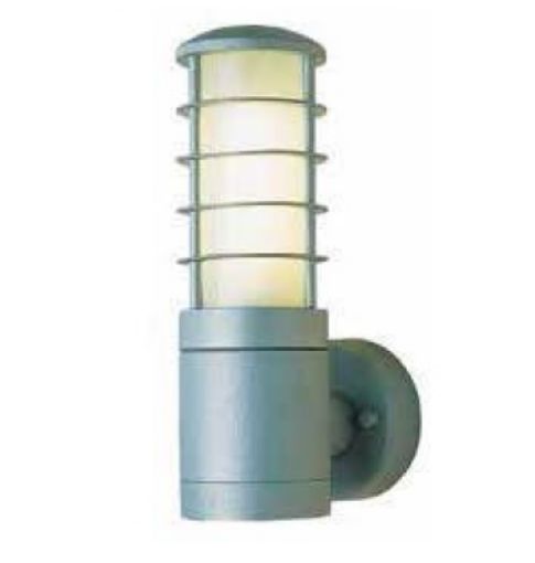 Εικόνα της Φωτιστικό Απλίκα Επίτοιχo Κυλινδρικό Πυρσός με Σκίαστρο Γκρι