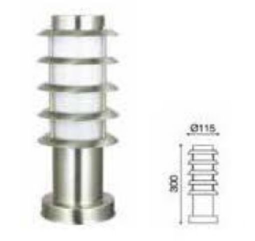 Εικόνα της Φωτιστικό Δαπέδου Κυλινδρικό Κολόνα με Σκίαστρο Γκρι BT1002SO-SS