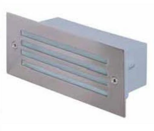 Εικόνα της Φωτιστικό Διαδρόμου Χωνευτό Ορθογώνιο με Γρύλιες Γκρι