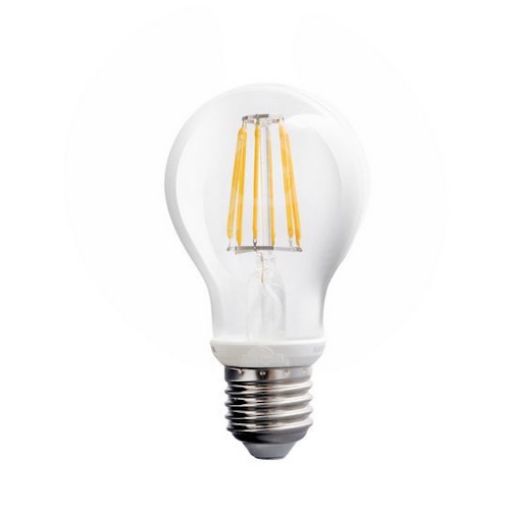 Εικόνα της Λάμπα LED E27 Filament A60 6W 2700K 800lm Διάφανη
