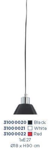 Εικόνα της Φωτιστικό Κρεμαστό με Ντουί E27 Μεταλλικό Λευκό