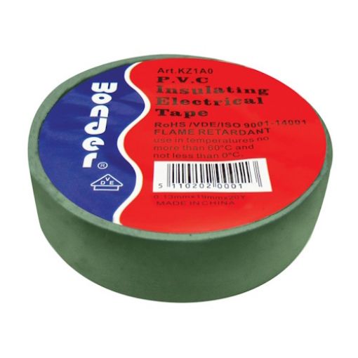 Εικόνα της Μονωτική Ταινία Πράσινη 0.13mmx19mmx20Y WONDER