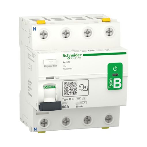 Εικόνα της A9Z61480 Ρελέ Διαρροής 4P 80A 30mA Τύπου B-Si iID