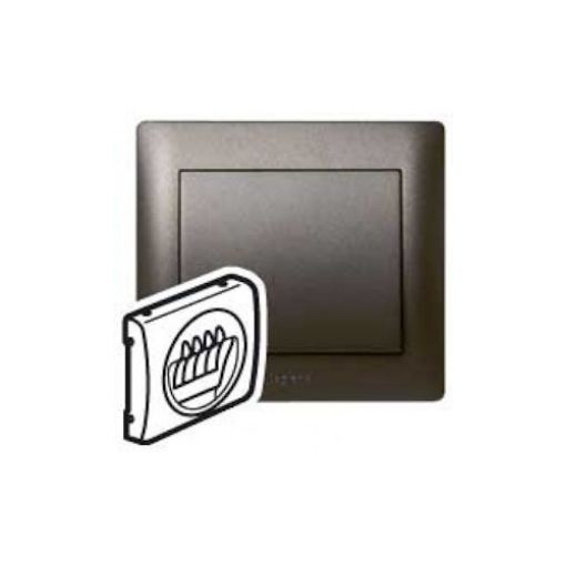 Εικόνα της Πλακίδιο Διπλής Πρίζας Ηχείων Dark Bronze Galea Life 771225