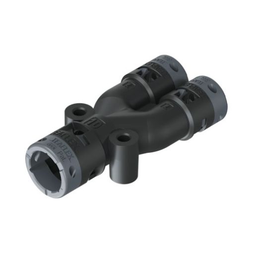 Εικόνα της Διακλάδωση Υ για Σπιράλ Φ10 σε 2 Φ7 IP66 Μαύρο 6BY100707