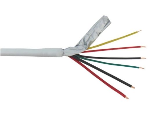 Εικόνα της Καλώδιο Συναγερμού 4x0.22mm²+2x0.50mm² Χαλκού με Φύλλο Αλουμινίου LiY(st)Y