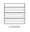 Picture of Wall-mounted Metal Panel 3x26 IP65 COMBI6060-2