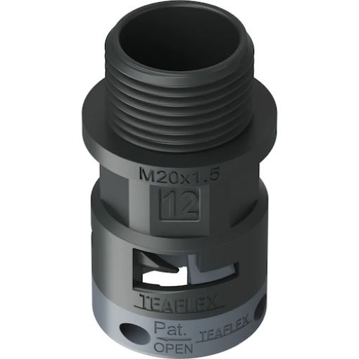 Εικόνα της Ρακόρ M20x1.5 για Σπιράλ Φ12 IP66 Μαύρο 6BSM12M20