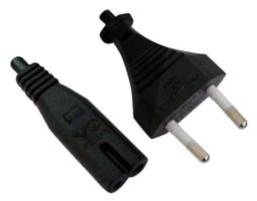 Picture of Power Cable 2x0.75mm² 1.8m Black Eight YUN