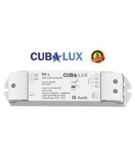 Εικόνα της RF-Push Button RGB/CCT/DIM Controller 3x6A 12-26Vdc 130638