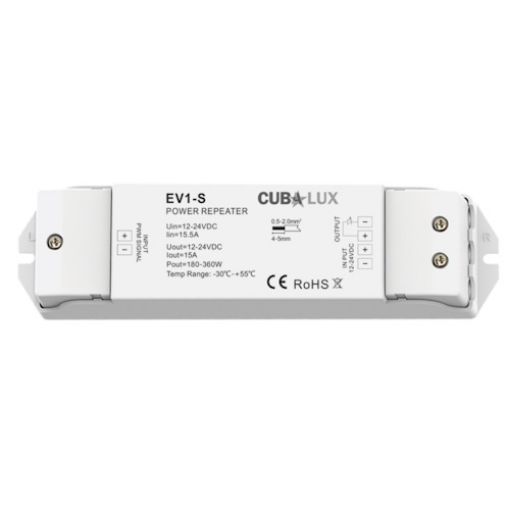 Picture of Ενισχυτής Σήματος για Μονόχρωμη Ταινία LED 1x15A 12/24Vdc 130938