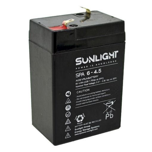Picture of Sealed Lead Acid Battery 6V 4.5Ah 4.8mm SPA 6-4.5 F1
