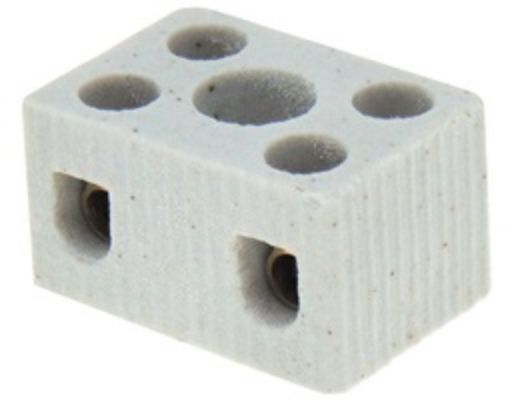 Picture of Porcelain Terminal Block 2P 8mm² 10A 600°C 1025 BNA