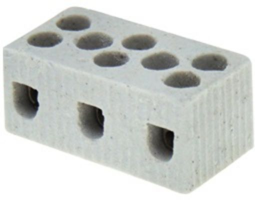 Picture of Porcelain Terminal Block 3P 8mm² 10A 600°C 1038 BNA