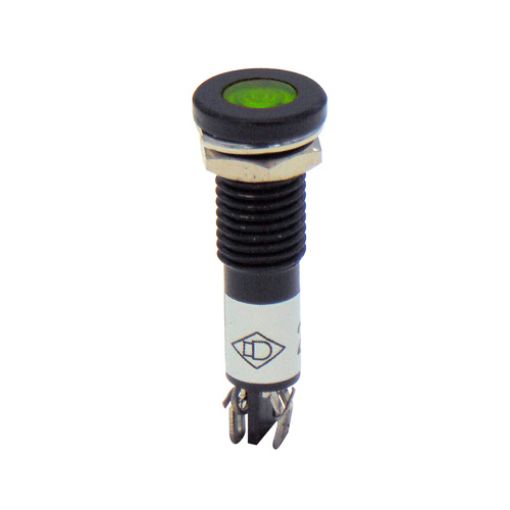 Picture of Indicator Light Φ12 Green 24VAC/DC LED with Faston AD22C-12D XND