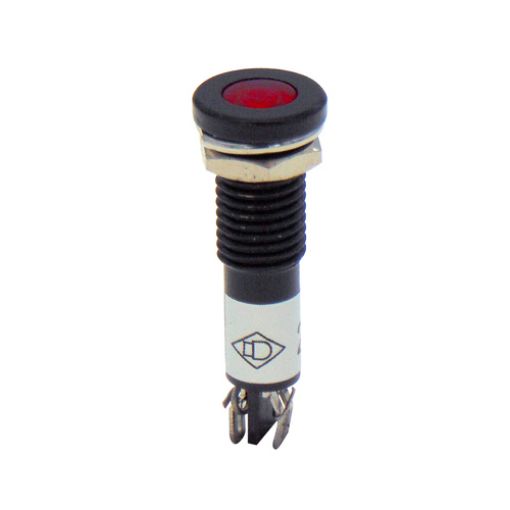 Picture of Indicator Light Φ12 Red 24VAC/DC LED with Faston AD22C-12D XND