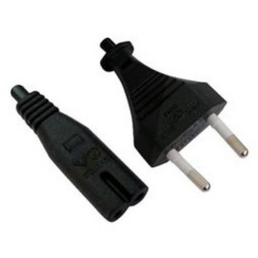 Εικόνα της Καλώδιο Τροφοδοσίας 2x0.75mm² 1.8m Μαύρο Οκταράκι YUN
