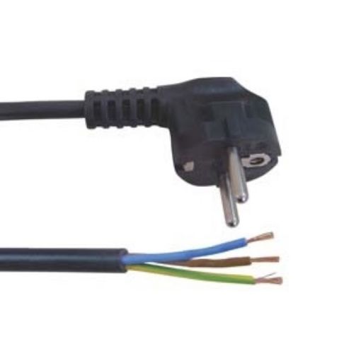 Εικόνα της Καλώδιο Τροφοδοσίας 3x0.75mm² 2m Σούκο Γωνιακό Μαύρο YUN