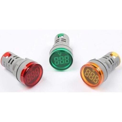 Picture of Ενδεικτική Λυχνία Φ22 Βολτόμετρο 5-48VDC Κόκκινη AD16-22DS