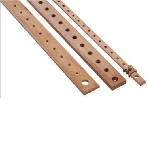 Εικόνα της Μπάρα Χαλκού 32x5 με Τρύπες Μ6 (1m) 400A BRF1020