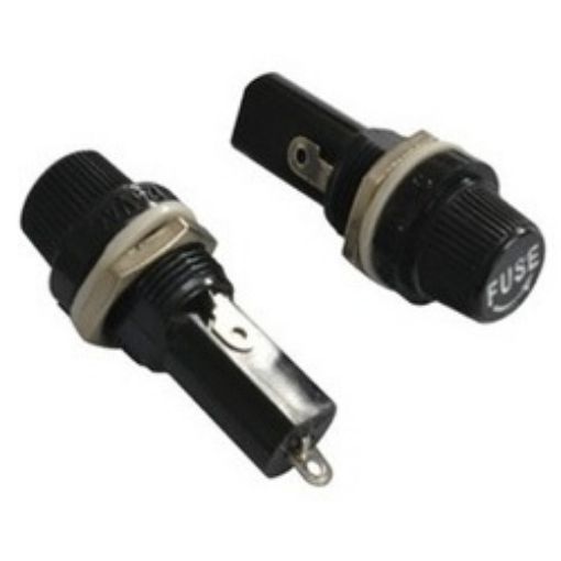 Εικόνα της Ασφαλειοθήκη Βιδωτή 6.35x30mm 10A, Φ15mm, S1057 SXG Μαύρη