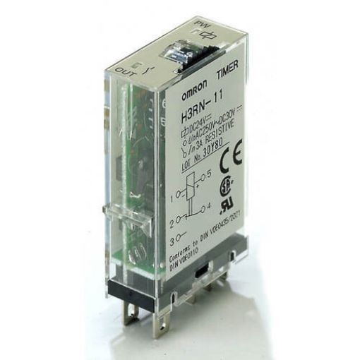 Picture of H3RN-1 12VDC Time Relay 5 pins flat (G2R) 31x12.8mm