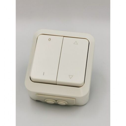 Picture of Roller Shutter Switch Wall Mounted Waterproof IP54 White AQUA