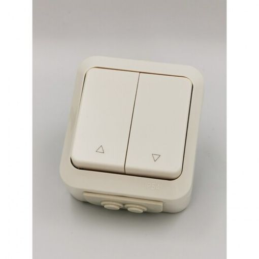 Picture of Roller Shutter Button Wall Mounted Waterproof IP54 White AQUA