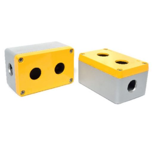 Picture of 2 Position Aluminum Push Button Panel 72x112x57mm IP67