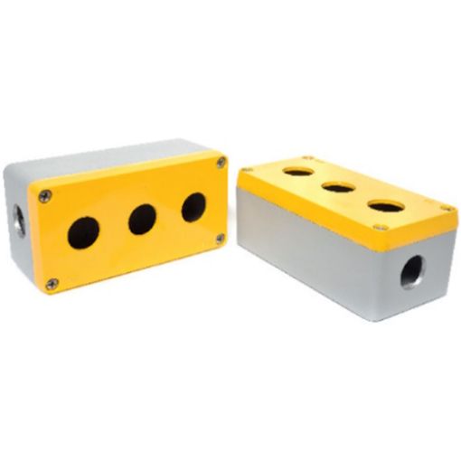 Picture of 3 Position Aluminum Push Button Panel 72x142x57mm IP67